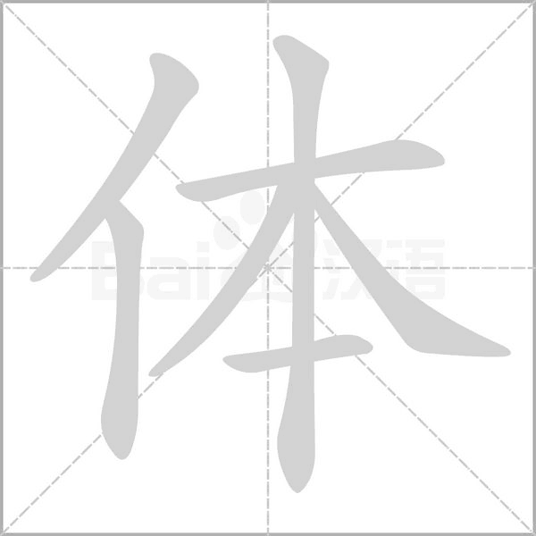 體的筆順動畫演示