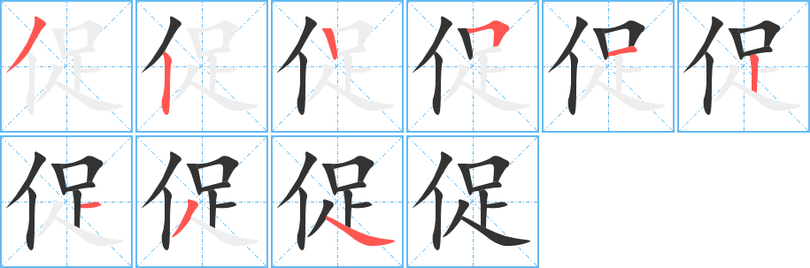 促的筆順?lè)植窖菔?>
					
                    <hr />
                    <h2>促的基本信息</h2>
                    <div   id=