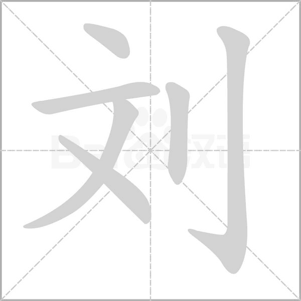 劉的筆順動(dòng)畫演示