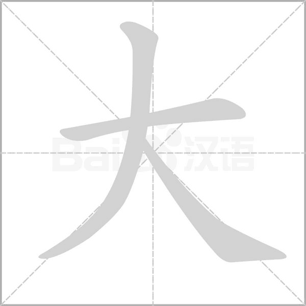 大的筆順動畫演示