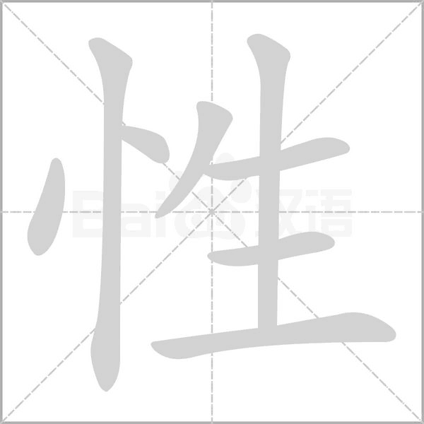 性的筆順動畫演示