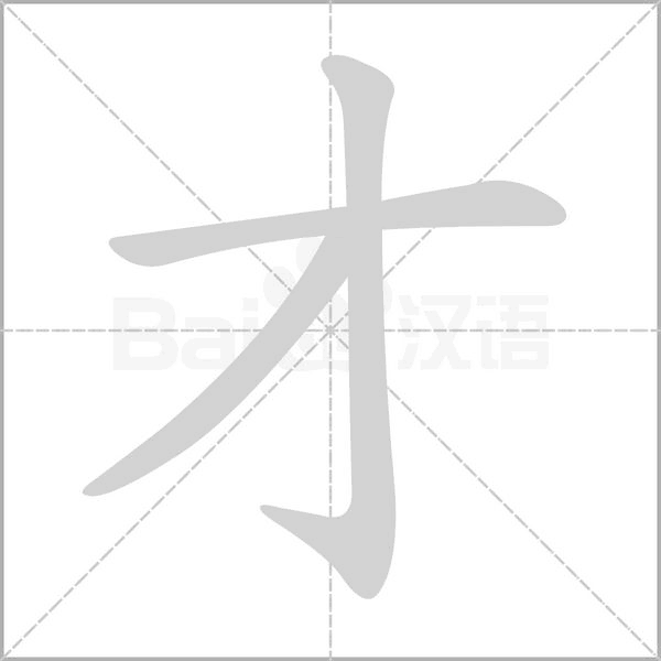 才的筆順動(dòng)畫演示