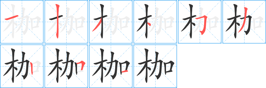 枷的筆順?lè)植窖菔?>
					
                    <hr />
                    <h2>枷的基本信息</h2>
                    <div   id=
