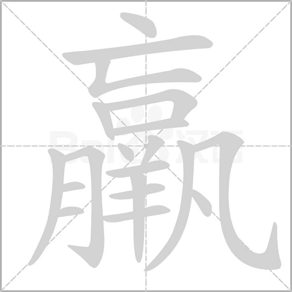 羸的筆順動(dòng)畫演示