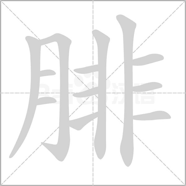 腓的筆順動(dòng)畫(huà)演示