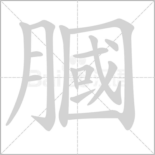 膕的筆順動畫演示
