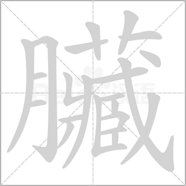 臟的筆順動畫演示