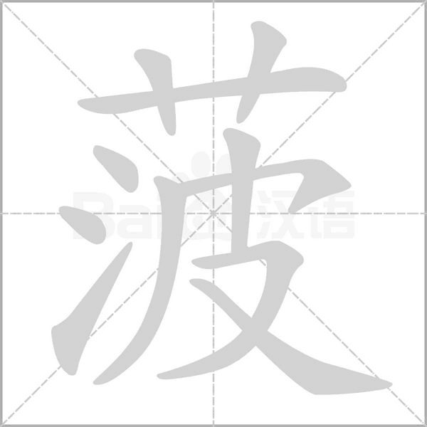 菠的筆順動畫演示