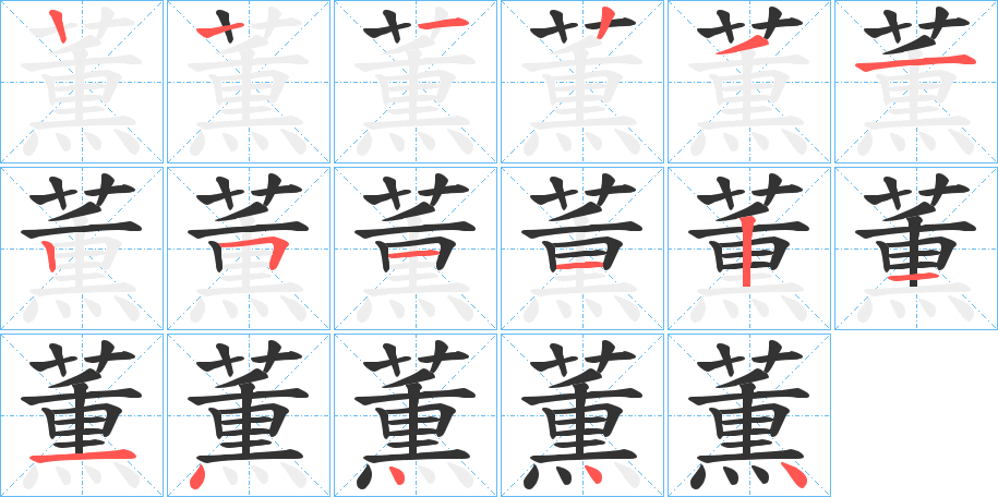 薫的筆順?lè)植窖菔?>
					
                    <hr />
                    <h2>薫的基本信息</h2>
                    <div   id=