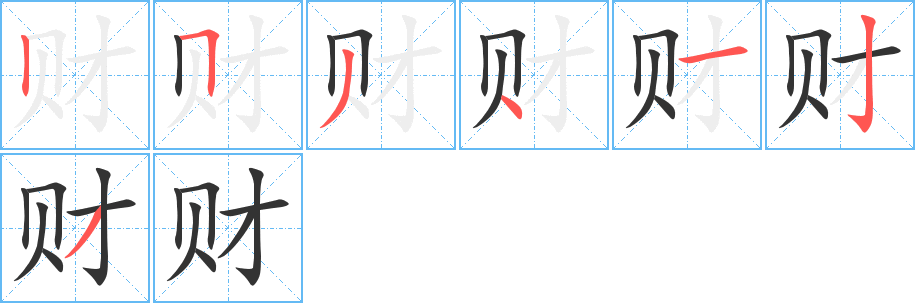 財(cái)?shù)墓P順分步演示