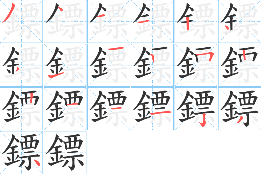 鏢的筆順?lè)植窖菔?>
					
                    <hr />
                    <h2>鏢的基本信息</h2>
                    <div   id=