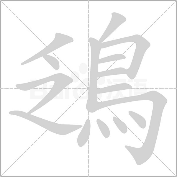 鴔的筆順動畫演示