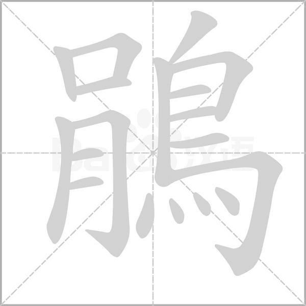 鵑的筆順動畫演示