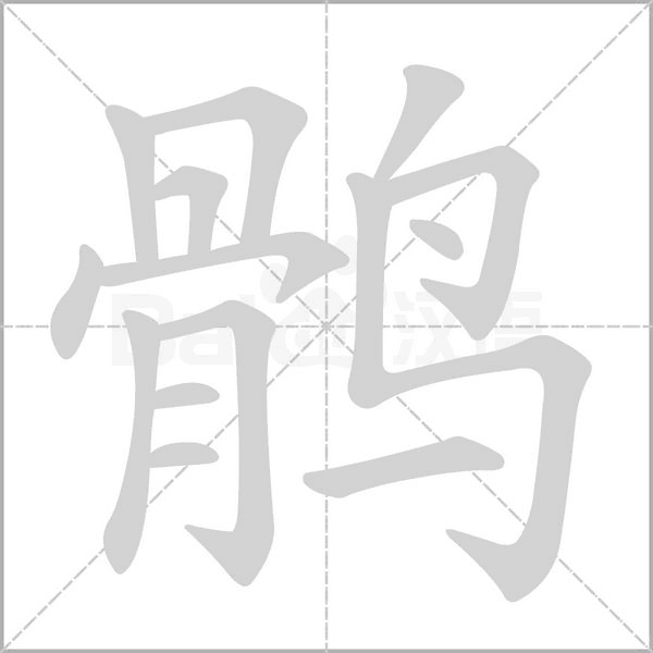 鶻的筆順動(dòng)畫演示