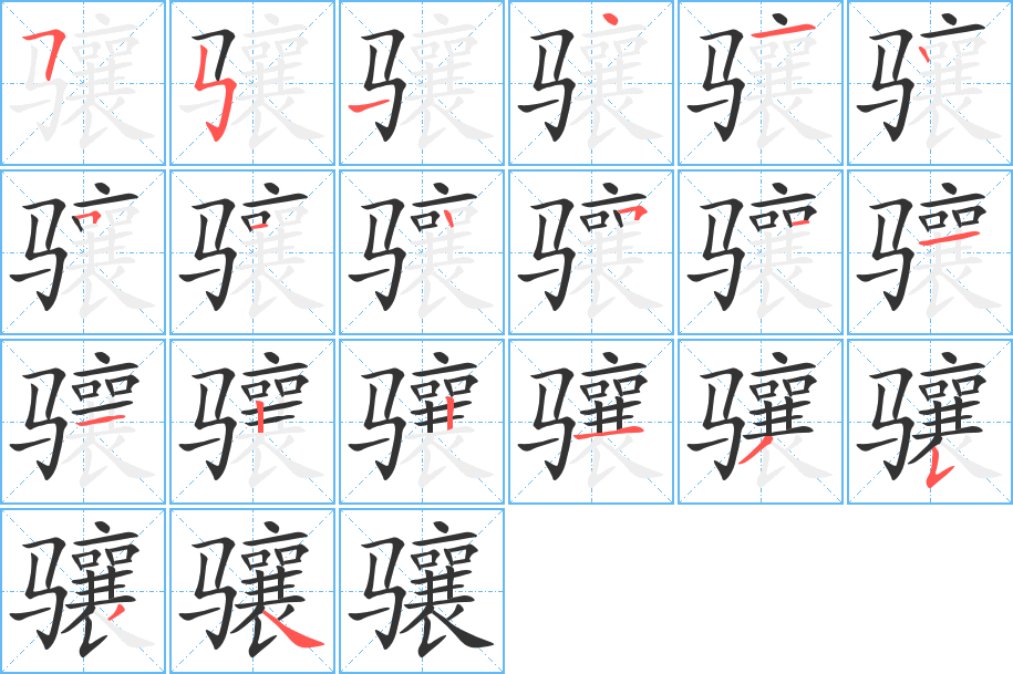 驤的筆順?lè)植窖菔?>
					
                    <hr />
                    <h2>驤的基本信息</h2>
                    <div   id=